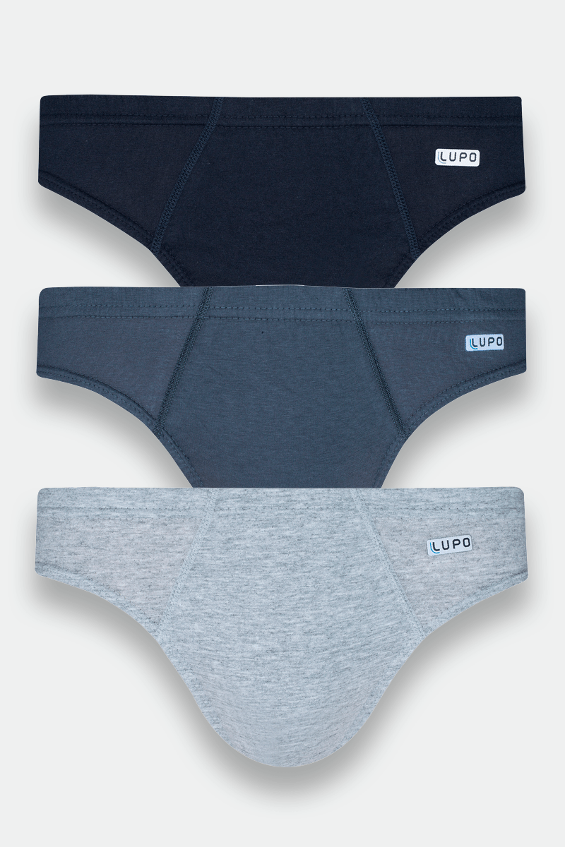 Kit 3 Cuecas Slip Adulto Algodão