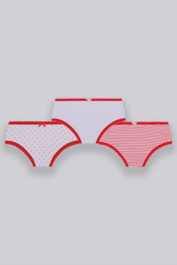 Kit 3 Calcinhas Algodão Infantil Feminina Lupo Tamanho: PP | Cor: Sortida
