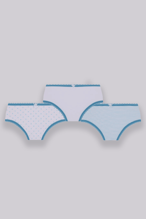 Kit 3 Calcinhas Algodão Infantil Feminina Lupo Tamanho: M | Cor: Sortida