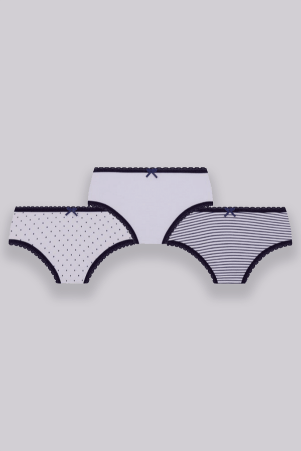 Kit 3 Calcinhas Algodão Infantil Feminina Lupo Tamanho: PP | Cor: Sortida