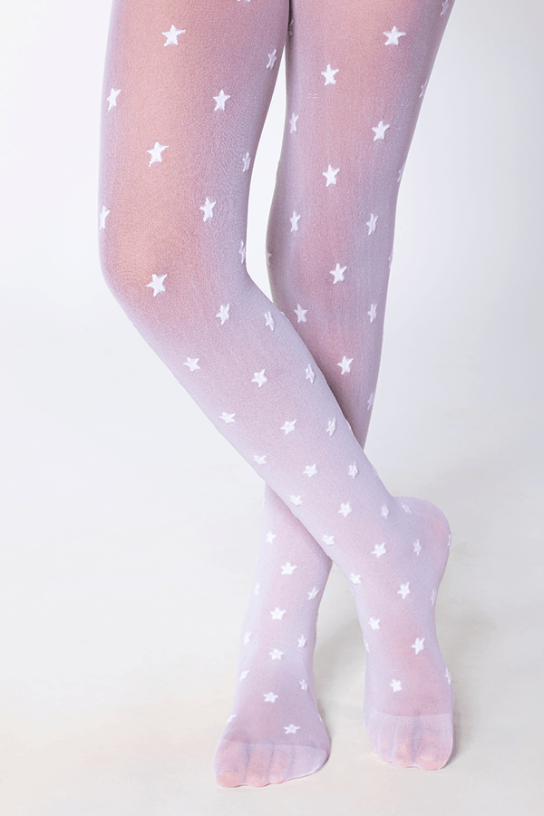 Meia-calça Fina Estrelinhas Infantil Feminina Lupo Tamanho: M | Cor: Branco Antartida