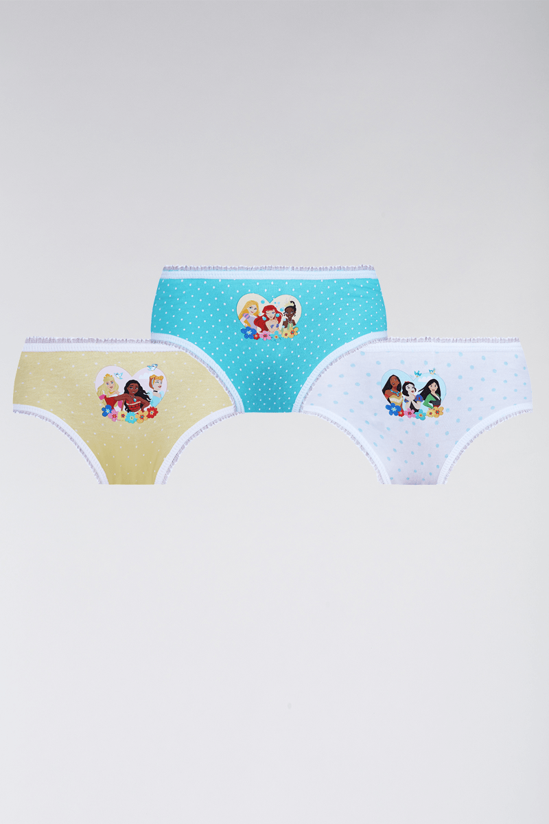 Kit 3 Calcinhas Princesas Infantil Feminina Lupo