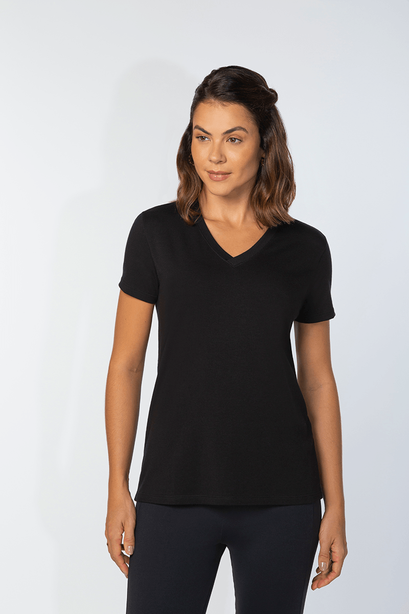 T-Shirt Básica Cotton Pima Gola V