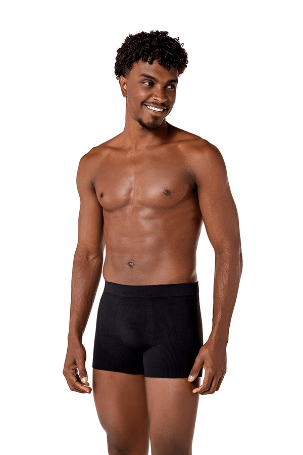 Cueca Boxer Microfibra Sem Costura Masculina Lupo Tamanho: G (46 a 48) | Cor: Preto
