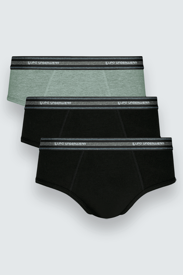 Kit 3 Cuecas Slip Adulto Com Elastano Tamanho: G (46 a 48) | Cor: Sortida