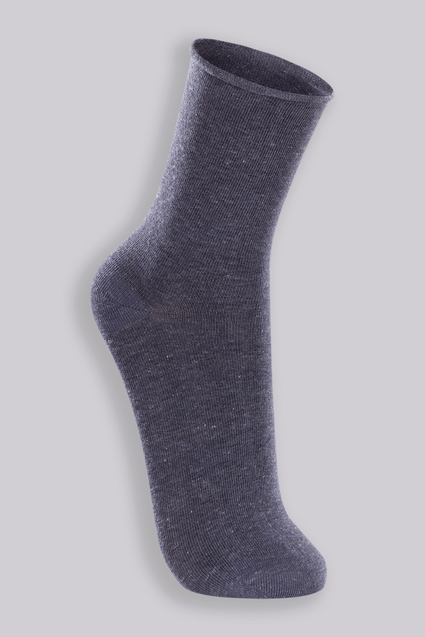 Meia Cano Longo Sem Punho Masculina Lupo Tamanho: GG (Calçados 45 a 48) | Cor: Mescla Jeans