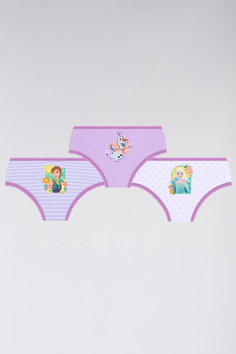 Kit 3 Calcinhas Kids Frozen Algodão