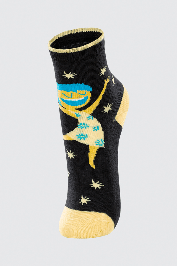 Meia Adulto Disney Divertida Mente 2 Tamanho: U | Cor: Preto
