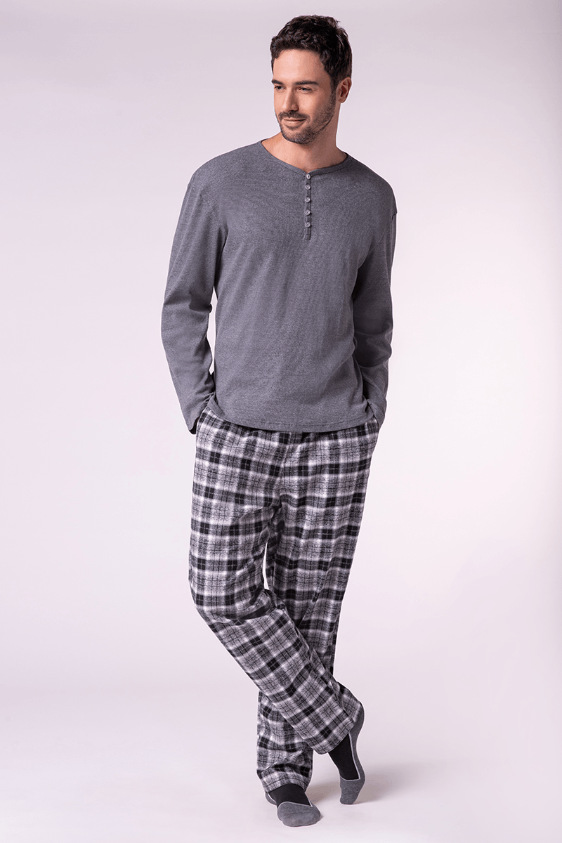 Pijama Lupo AM Familia Xadrez