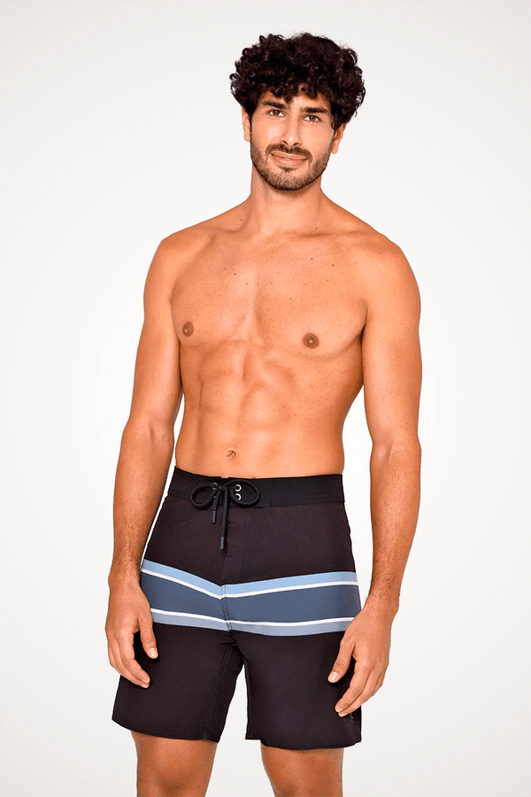 Boadshort Curto Estampado Lupo Beachwear Tamanho: P | Cor: Preto