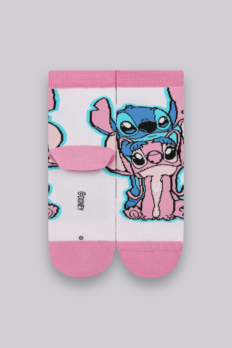 Meia Cano Médio Stitch Infantil Unissex Lupo