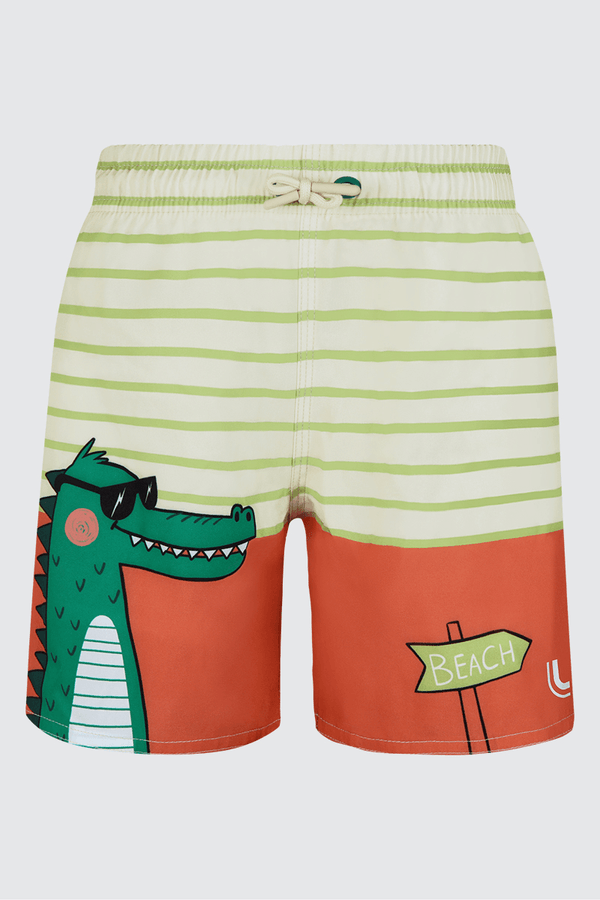 Short Estampado Beachwear Lupo Kids Tamanho: 8 | Cor: Laranja
