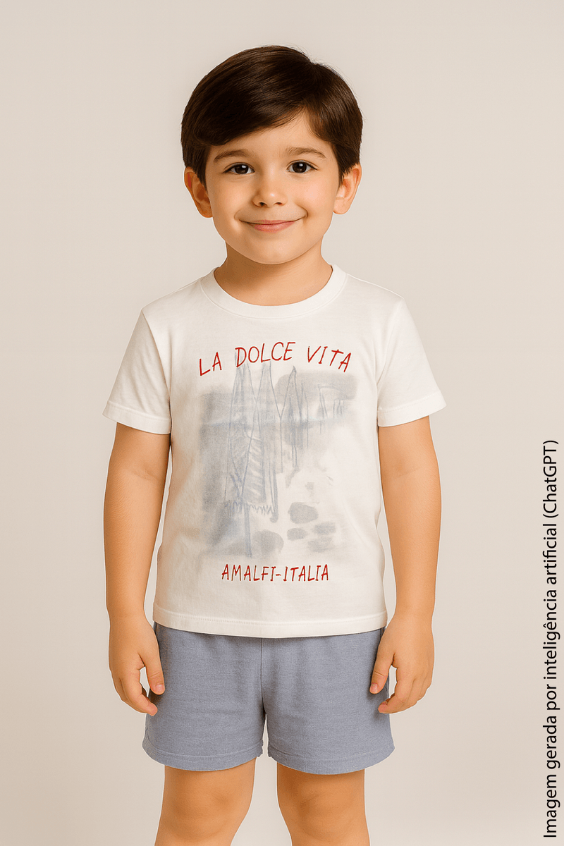Pijama Curto Dolce Vita Infantil Masculino Lupo