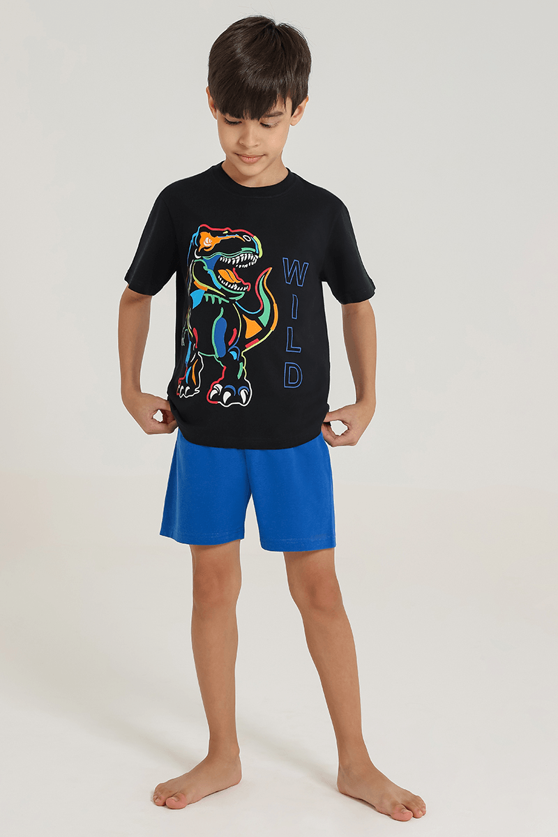 Pijama Curto Dino Infantil Masculino Lupo