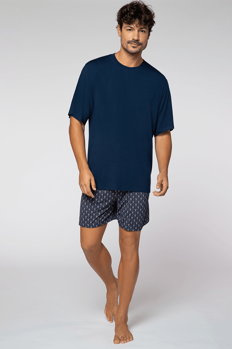 Pijama Curto Gravataria Masculino Lupo