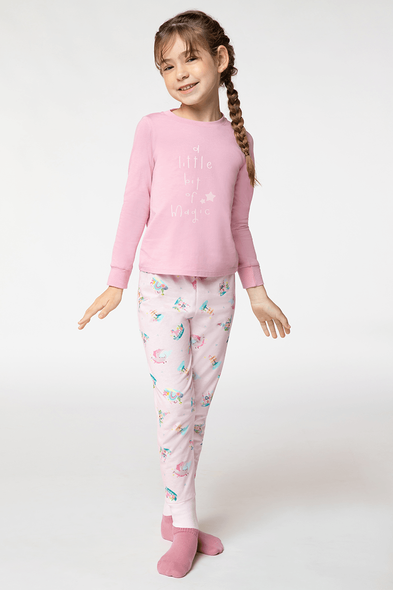 Pijama Longo Jogger Infantil Feminino Lupo