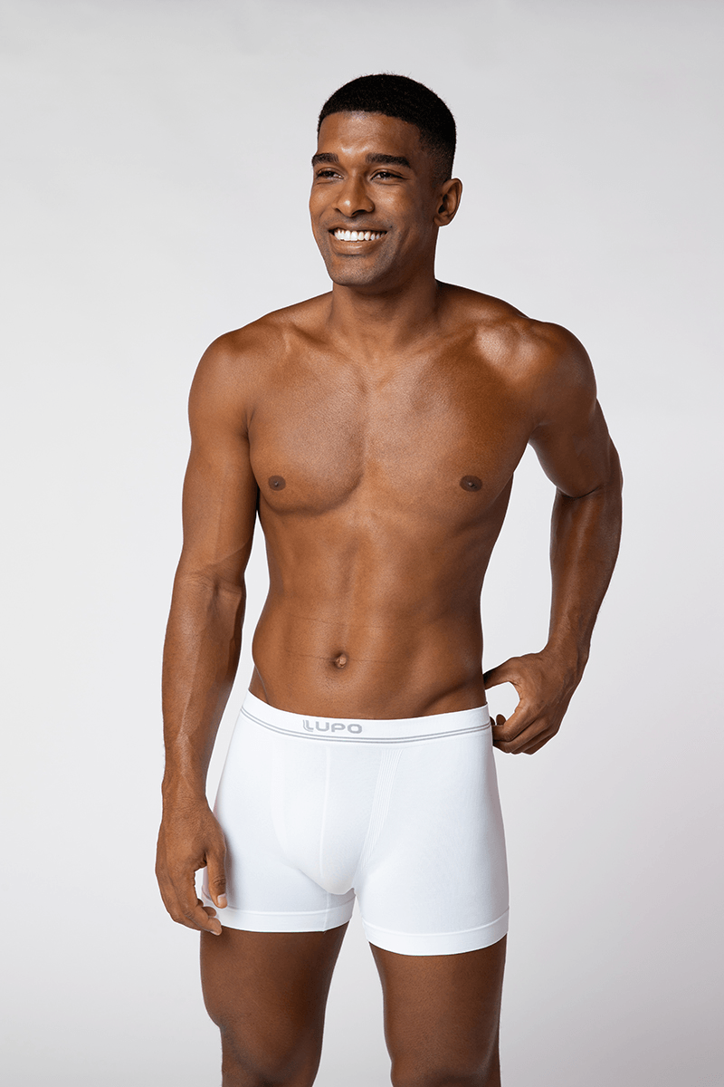 Cueca Boxer Sem Costura Listras Masculina Lupo
