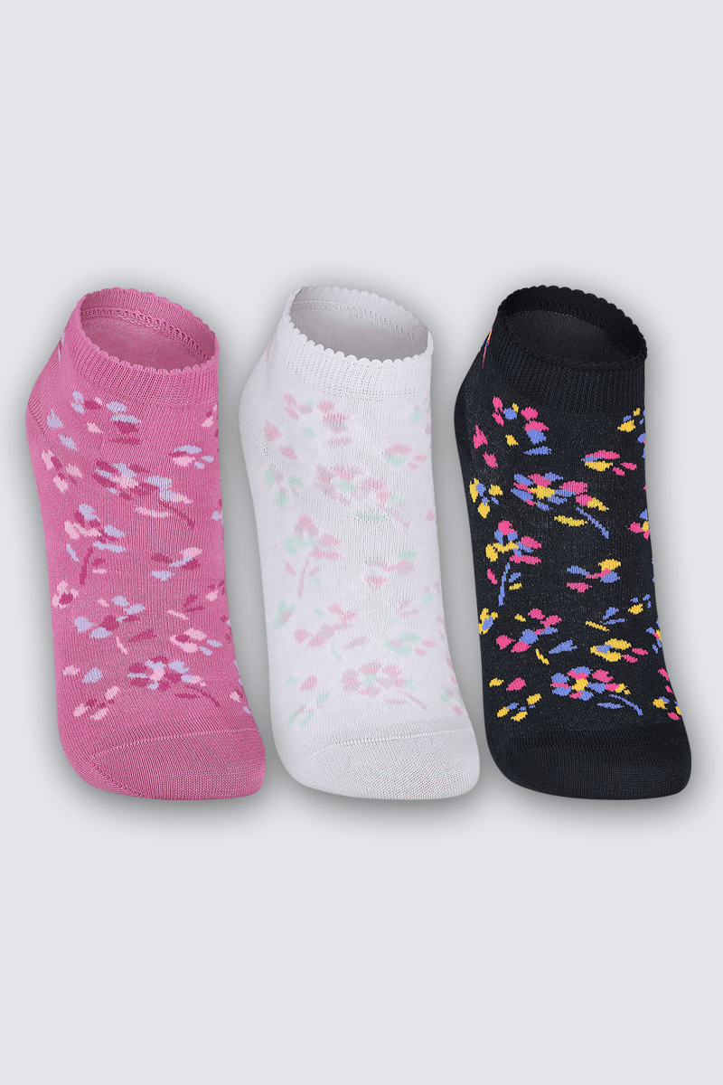 Kit 3 Meias Cano Curto Feminino Lupo