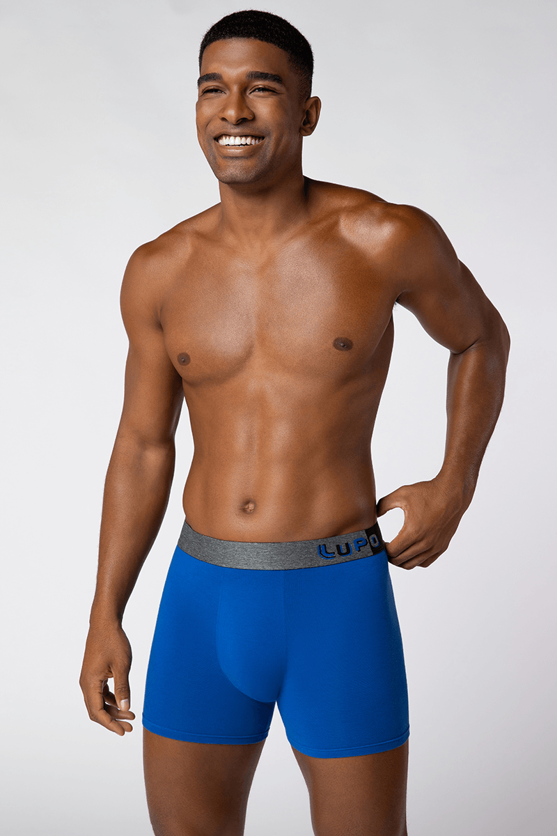 Cueca Boxer Algodão com Elastano Masculina Lupo