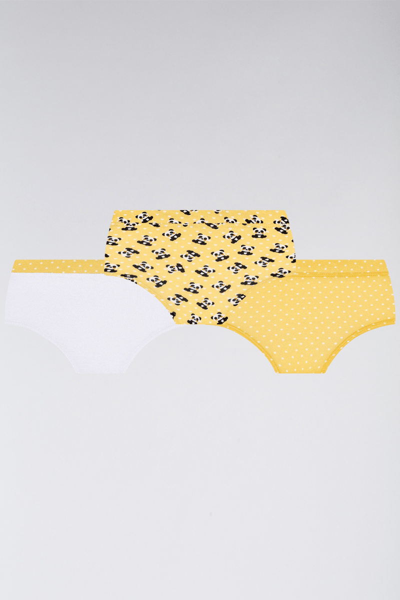 Kit 3 Calcinhas Algodão Infantil Feminina Lupo