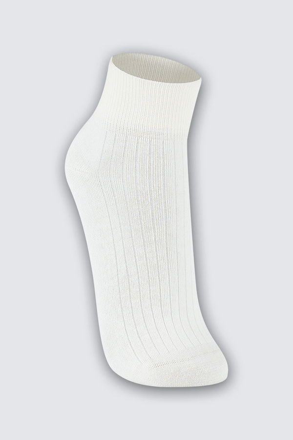 Meia Cano Curto Algodão Feminina Lupo Tamanho: 34 a 39 | Cor: Off White