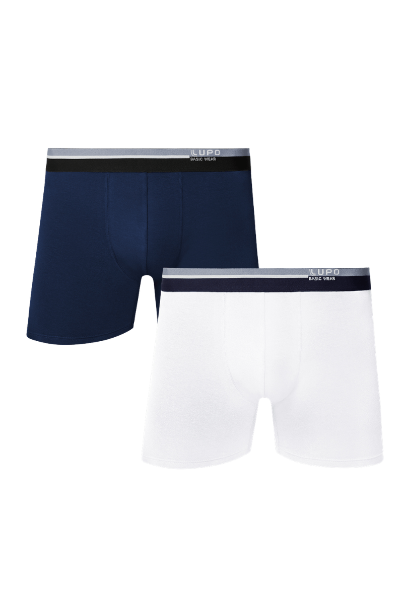 Kit 2 Cuecas Boxer Algodão com Elastano Masculina Lupo