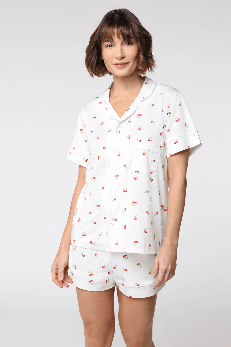 Pijama Curto Abotoado Cherry Feminino Lupo